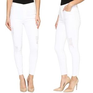 Level 99 Janie High Rise White Skinny Jeans